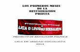 PROYECTO DE RESOLUCIÓN POLÍTICA 2013 LIGA DE UNIDAD SOCIALISTA