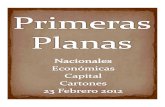 Primeras Planas Nacionales y Cartones 23 Febrero 2012