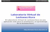 Laboratorios virtuales para la enseñanza de la lecto-escritura por A. Romero  y F. Berrocal