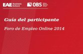 Foro de Empleo Online 2014 EAE: Guía del participante
