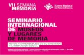 Programación Seminario Internacional de Museos y Lugares de Memoria
