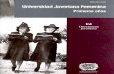 Universidad Javeriana Femenina - Primeros años