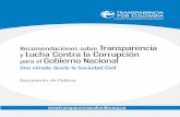 Recomendaciones sobre Transparencia y Lucha Contra la Corrupción para el Gobierno Nacional