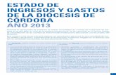 Ingresos y gastos de la Diócesis de Córdoba del año 2013
