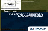 Maestría en Política y Gestión Universitaria