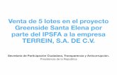 Informe de ventas de terrenos del IPSFA a TERREIN SA DE CV