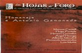 Hojas del foro - Homenaje a Antonio Gamoneda