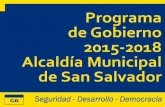 Programa de Gobierno Alcaldía San Salvador Roberto Cañas Alcalde Cambio Democrático