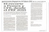 El recorte a Pemex y CFE, desde el PEF 2015