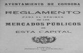 1929 Reglamento de los Mercados Publicos de Cordoba