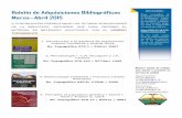 Boletín de Adquisiciones Bibliográficas marzo - abril 2015
