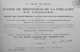 1906 Causas del exceso de mortalidad de la población en Córdoba