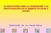 La Educación Para La Ciudadanía y La Participación en El Ámbito Escolar y Social