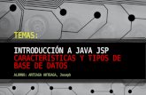 Introducción a Java Jsp y Características y Tipos