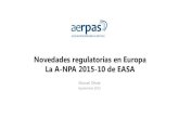 AERPAS Novedades Regulatorias en Europa