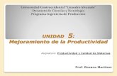 Unidad 5 Mejoramiento Productividad