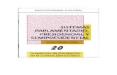 Sistemas Parlamentario, Presidencial y Semipresidencial