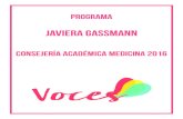 Programa Javiera Gassmann Consejera Académica Medicina 2016