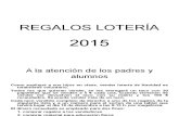 Regalos Lotería Navidad 2015
