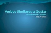 Ms. Garcia. Verbos Similares a Gustar Similar Verbs to “Gustar” Aburrir To bore Aburre(n)