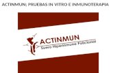 ACTINMUN; PRUEBAS IN VITRO E INMUNOTERAPIA. EVALUACIONES IN VITRO EN FESC- UNAM LABORATORIO 4