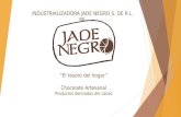 INDUSTRIALIZADORA JADE NEGRO S. DE R.L. MI.. En el año 1942 la Sra. Judith Vega Quijano comienza con la comercialización del chocolate de mesa tradicional.
