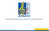 Informes: apdayc@apdayc.org.pe  Asociación Peruana de Autores y Compositores.