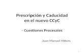Prescripción y Caducidad en el nuevo CCyC - Cuestiones Procesales Juan Manuel Hitters 1.