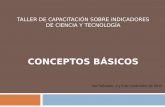 TALLER DE CAPACITACIÓN SOBRE iNDICADORES DE CIENCIA Y TECNOLOGÍA CONCEPTOS BÁSICOS San Salvador, 4 y 5 de noviembre de 2015.