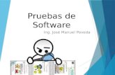 Pruebas de Software Ing. José Manuel Poveda 1. Definiciones!!! 2.