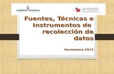 Fuentes, Técnicas e Instrumentos de recolección de datos Noviembre 2015.
