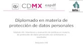 Diplomado en materia de protección de datos personales Módulo VIII. Monitoreo y evaluación de políticas en materia de protección de datos personales con.