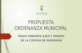 PROPUESTA ORDENANZA MUNICIPAL MEDIO AMBIENTE ASEO Y ORNATO DE LA COMUNA DE MARIQUINA.