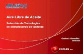 COCLES S.A. Aire Libre de Aceite Selección de Tecnologías en compresores de tornillos Carlos I. González Director.