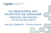 LA INDUSTRIA DEL PLÁSTICO EN URUGUAY Informe Sectorial 10 Diciembre 2015 Héctor Gebelin - Paula Iharur.