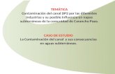 CASO DE ESTUDIO La Contaminación del canal y sus consecuencias en aguas subterráneas. TEMÁTICA Contaminación del canal DP2 por las diferentes industrias.