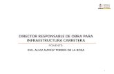 DIRECTOR RESPONSABLE DE OBRA PARA INFRAESTRUCTURA CARRETERA PONENTE: ING. ALMA NAYELY TORRES DE LA ROSA 1.