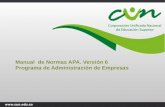 Manual de Normas APA. Versión 6 Programa de Administración de Empresas.