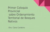 Primer Coloquio Provincial sobre Ordenamiento Territorial de Bosques Nativos -Dra. Clara Cordeiro-
