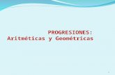 PROGRESIONES: Aritméticas y Geométricas 1. Progresión También conocida como una sucesión, es un conjunto infinito de números ordenados que tienen un comportamiento.