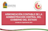 ARMONIZACIÓN CONTABLE DE LA ADMINISTRACIÓN CENTRAL DEL GOBIERNO DEL ESTADO Jornada de Capacitación 2015 1.