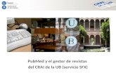 PubMed y el gestor de revistas del CRAI de la UB (servicio SFX)