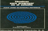 Saavedra Esteban Juan Jose - Tecnicas Para Progresar en El Estudio