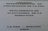 Reglamento de elecciones Colegio de Psicologos La Paz