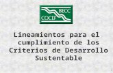 Presentacion. a. Lineamientos Para El Cumplimiento de Los Criterios de Desarrollo Sustentable (70 Dp). Eric Hutson y Otro (COCEF-BECC). 1997