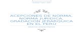 Acepciones de la Norma Norma Juridica Gradacion Jerarquica en Peru