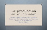 La Producción en El Ecuador