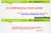 3-La Intervencion Social Desde La Investigacion Cualitativa-MSC. Isidoro Benites Morales