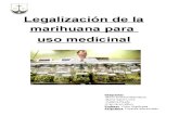 Legalización de  la marihuana para uso medicinal