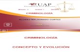 Concepto y Evolución de La Crimonología - Crimonología